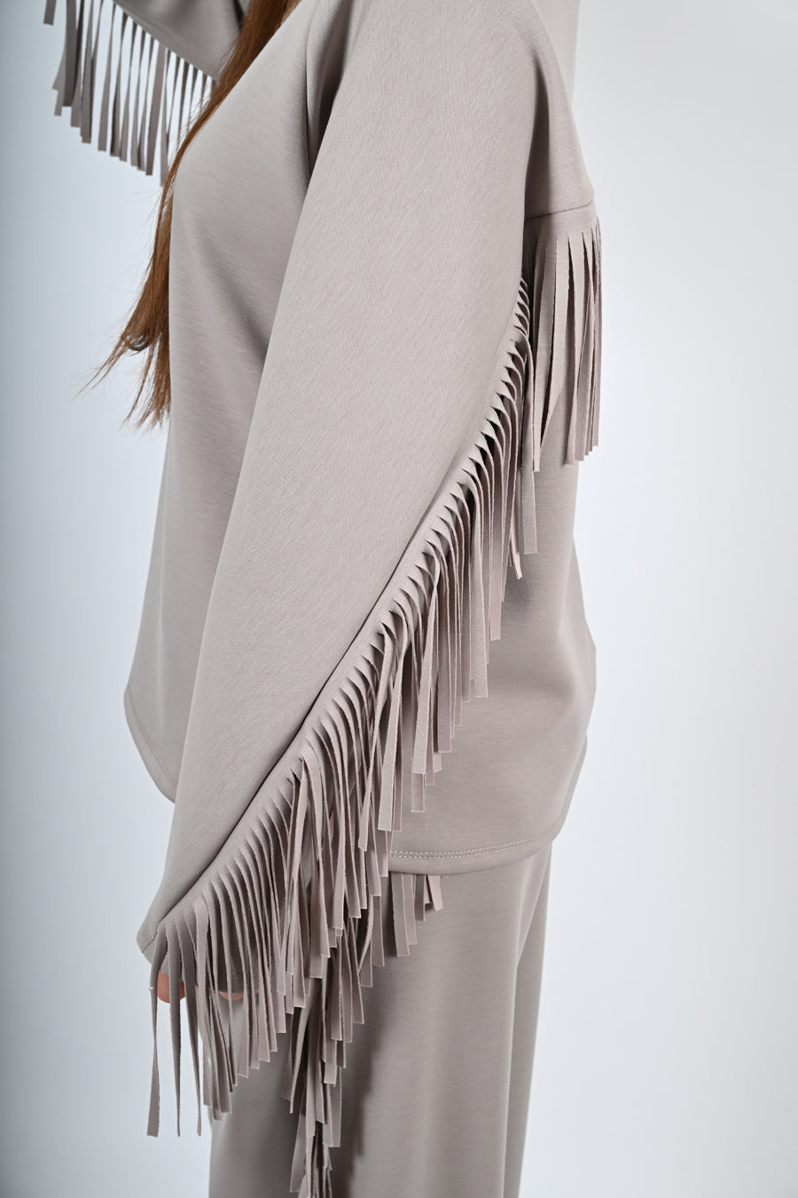 Set coordinato tuta frange