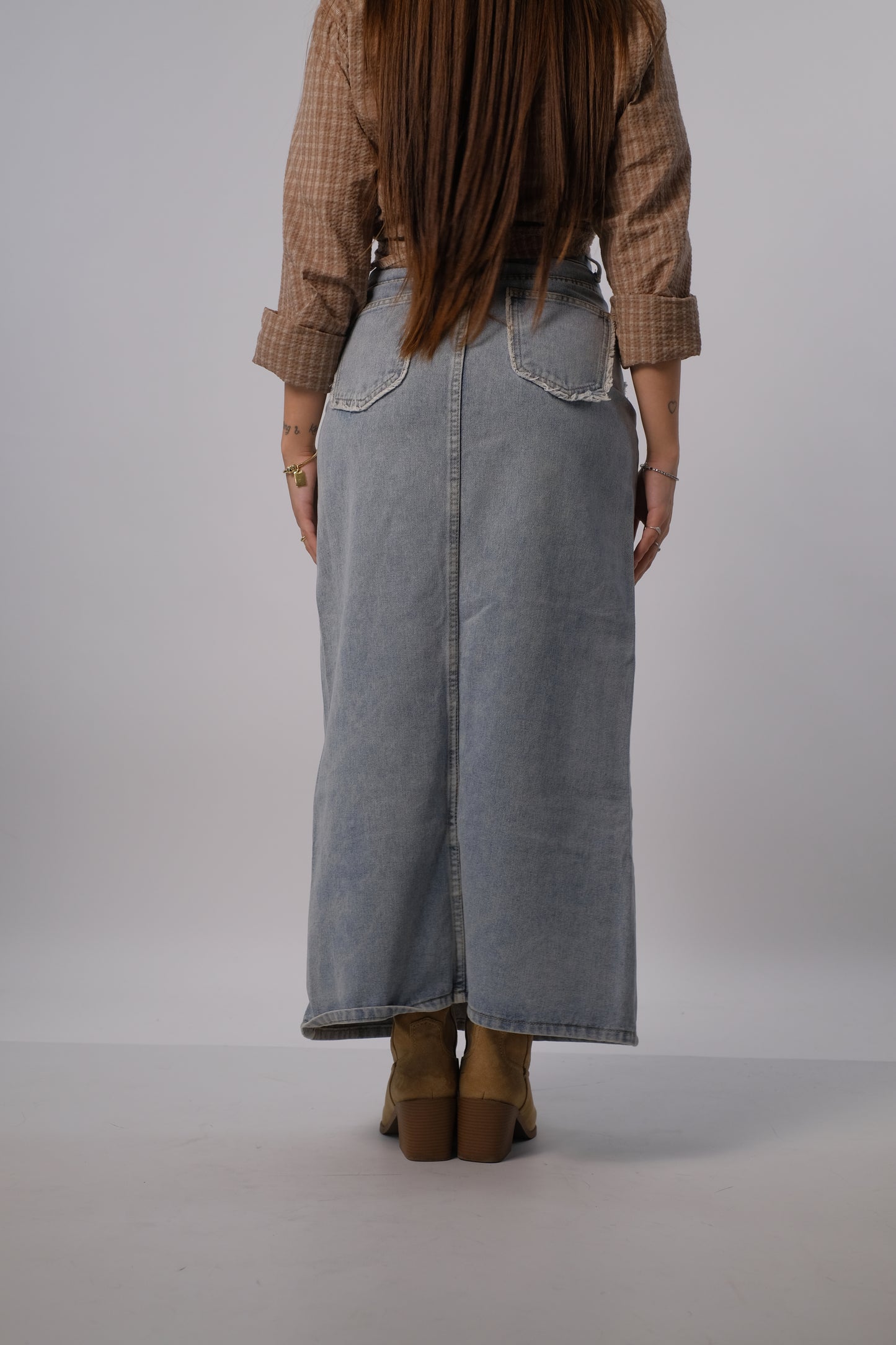 Gonna lunga in denim