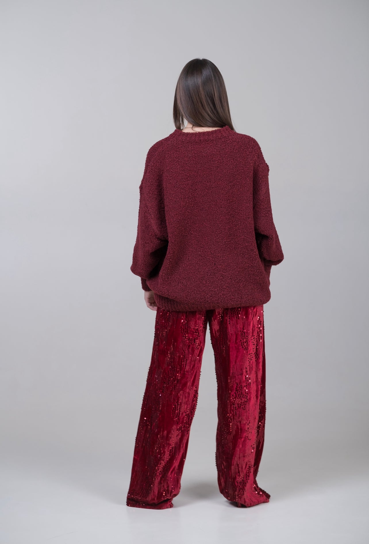 Pantaloni in velluto con paillettes