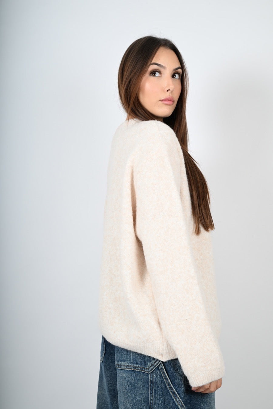 Pullover in maglia con bottoni