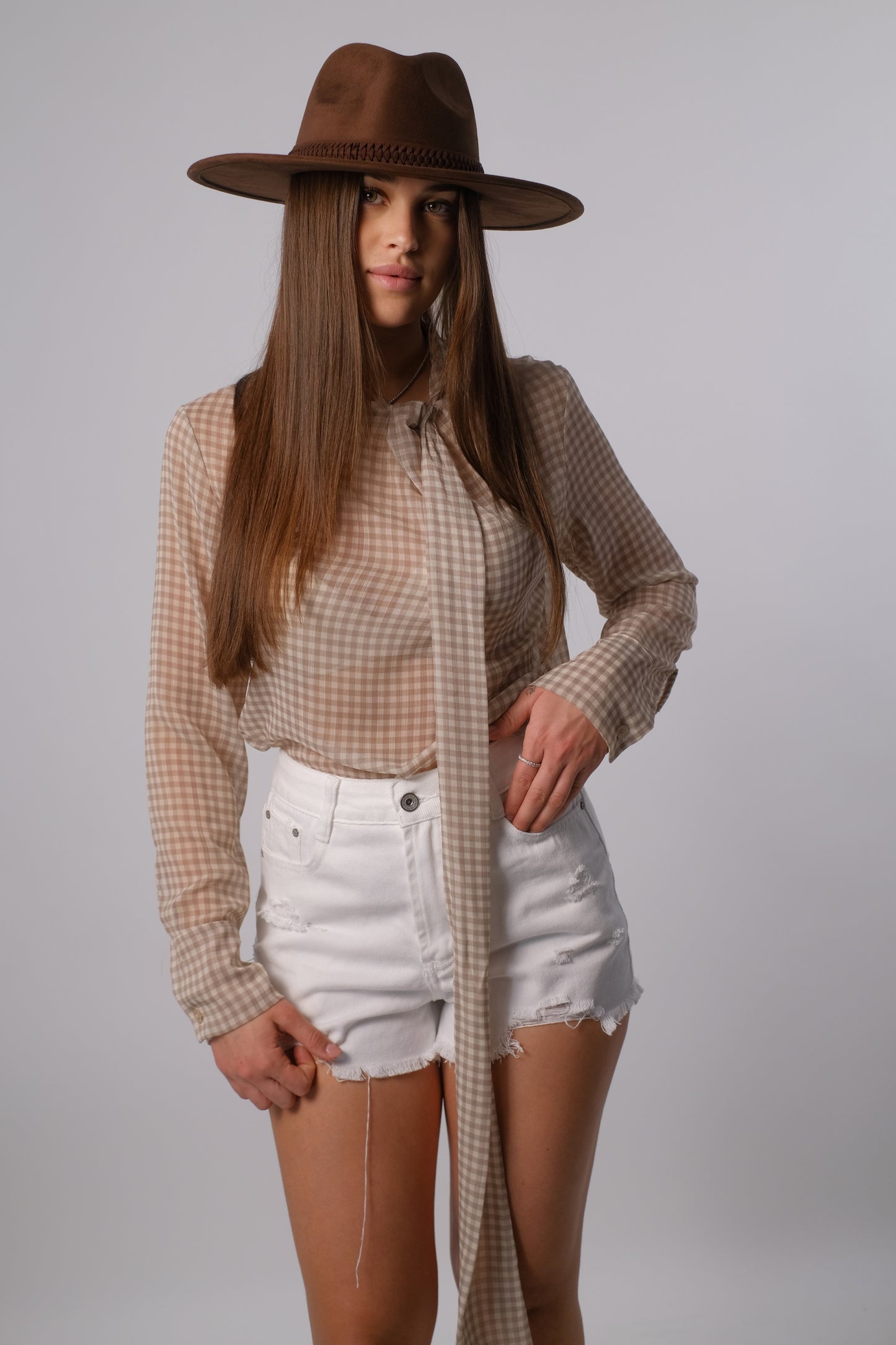 Short denim white