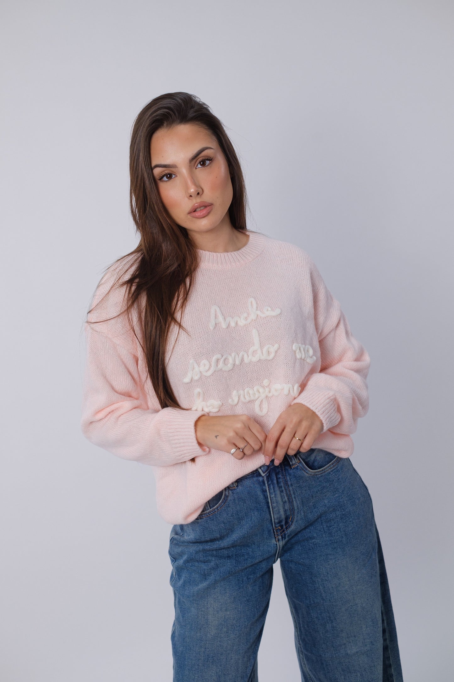 Pullover con scritta