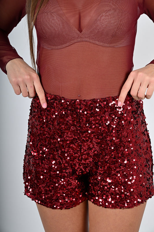 Short in paillettes