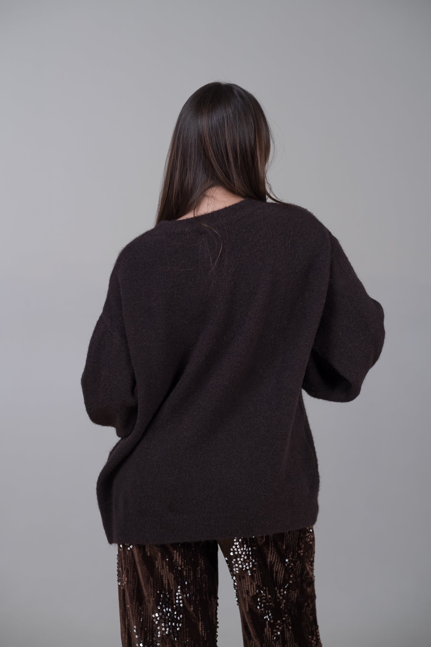 Pullover oversize in misto lana