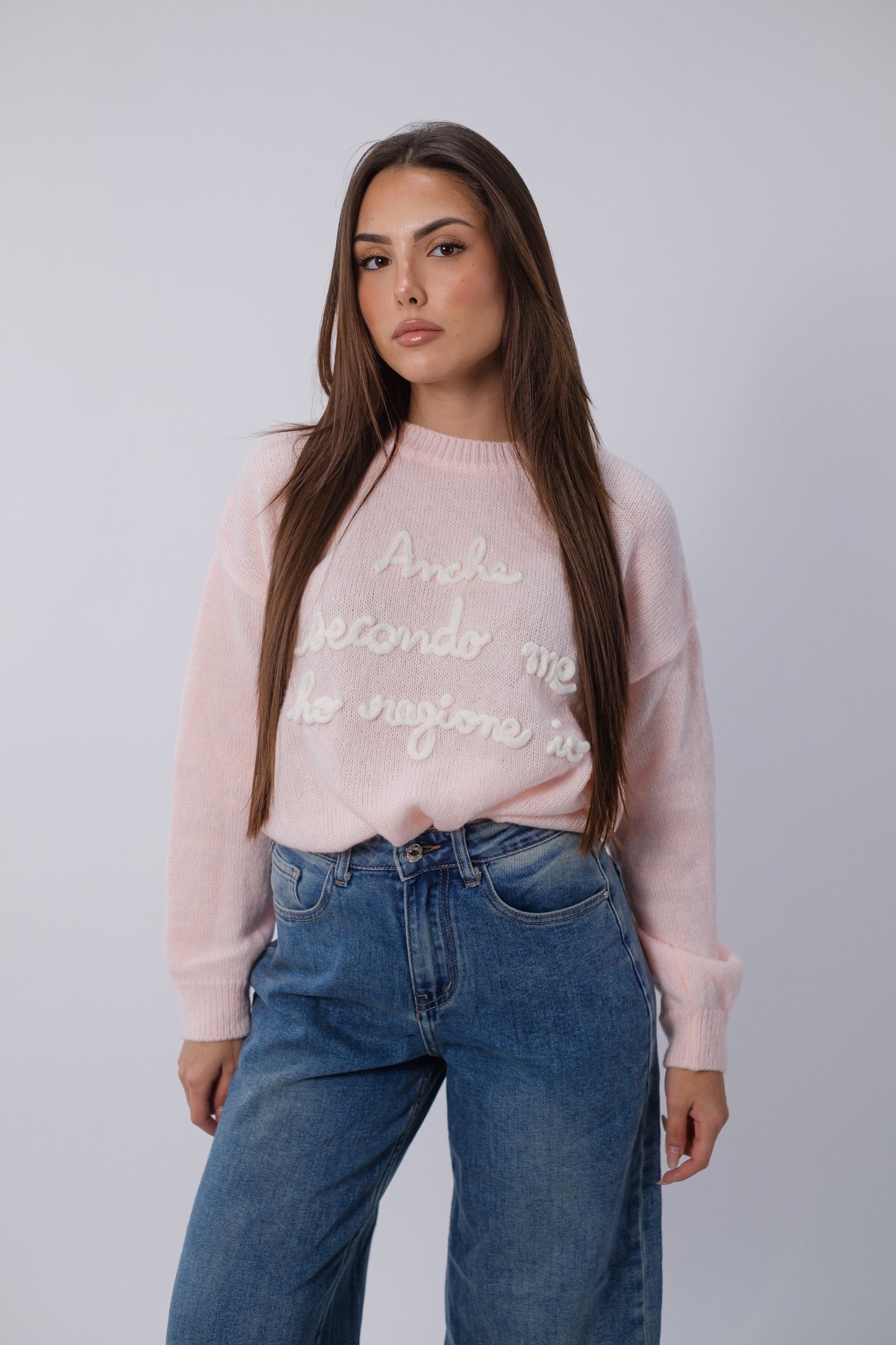 Pullover con scritta