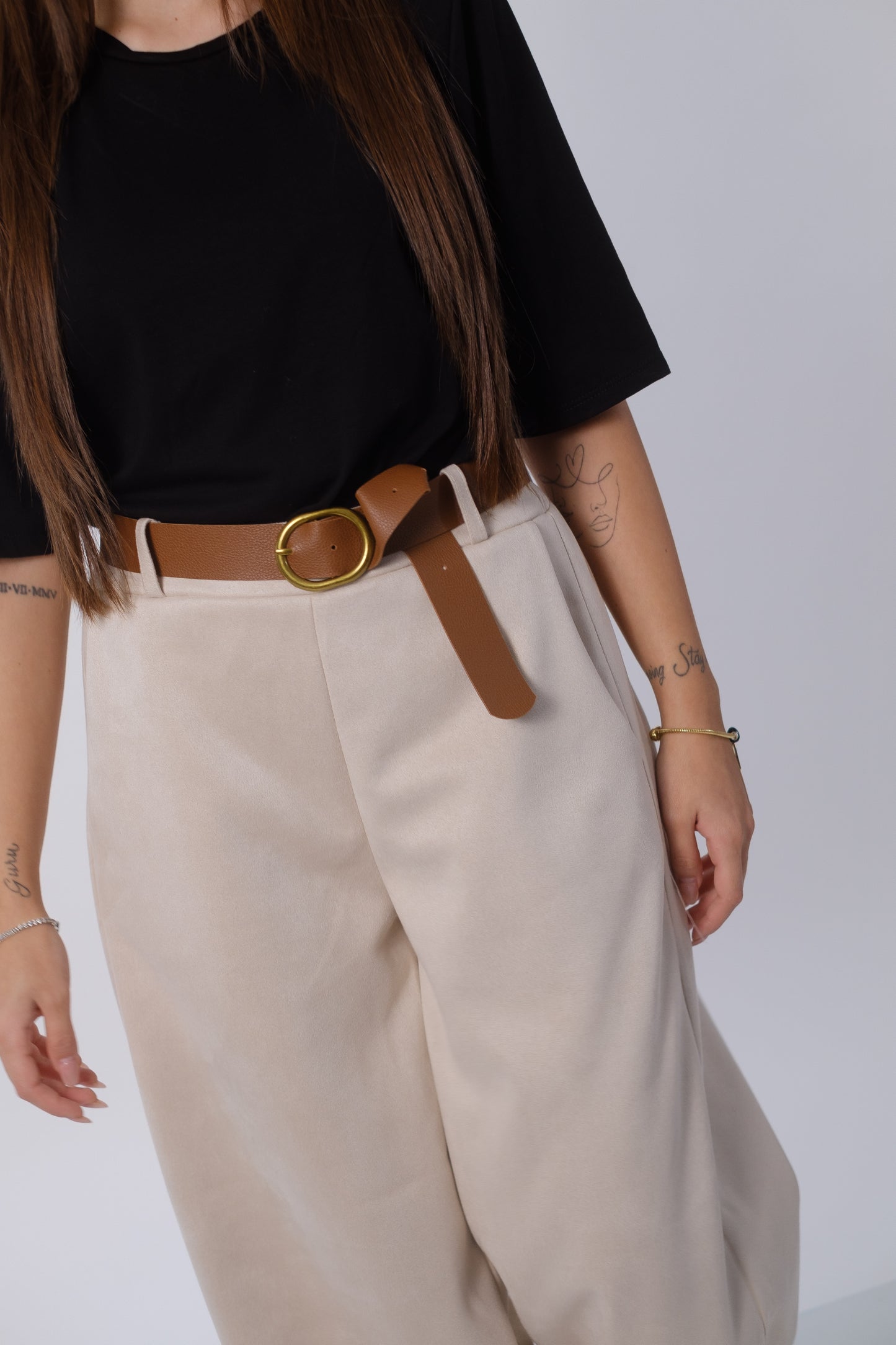 Pantalone ballon fit camoscio