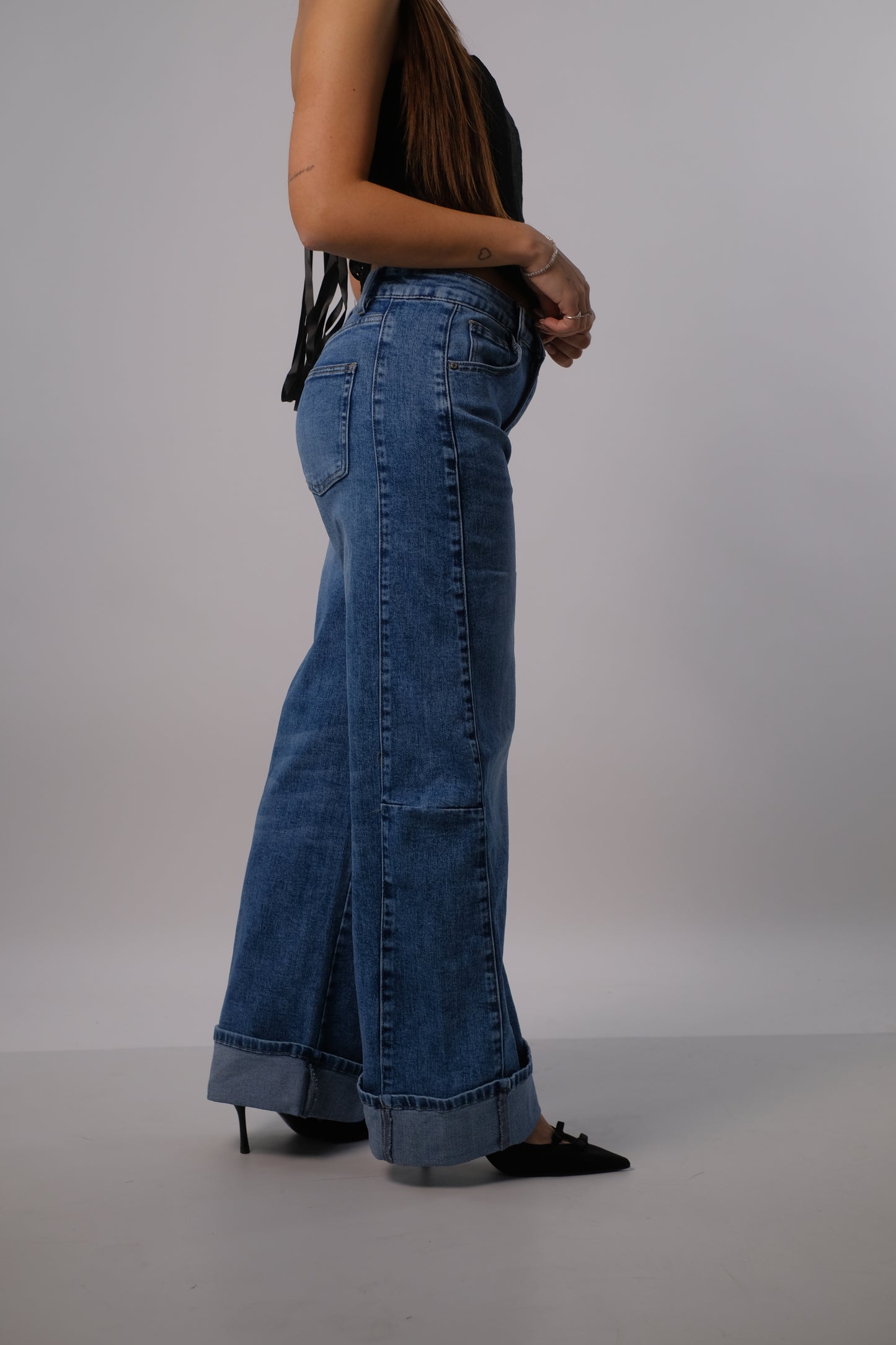 Denim mom fit