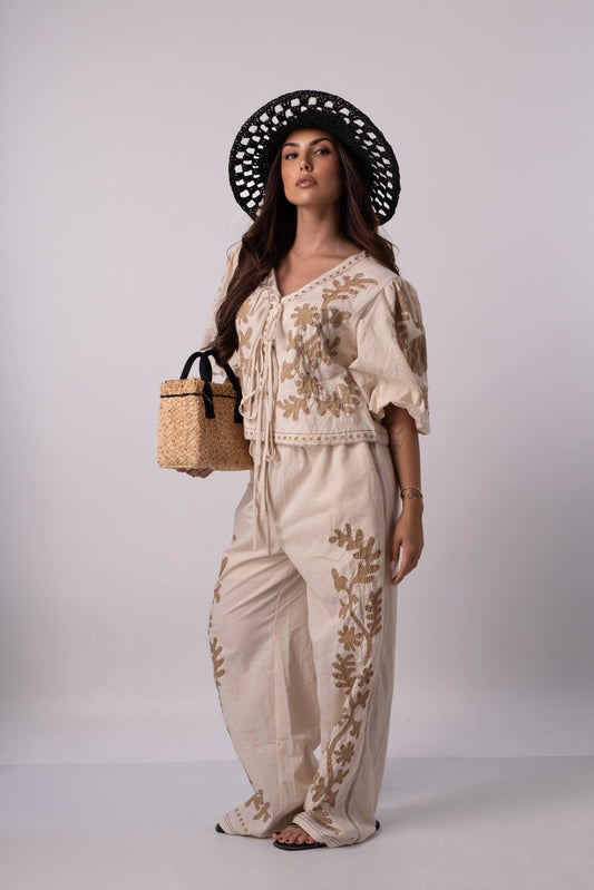 CO-ORD SET CORALLO RICAMATO