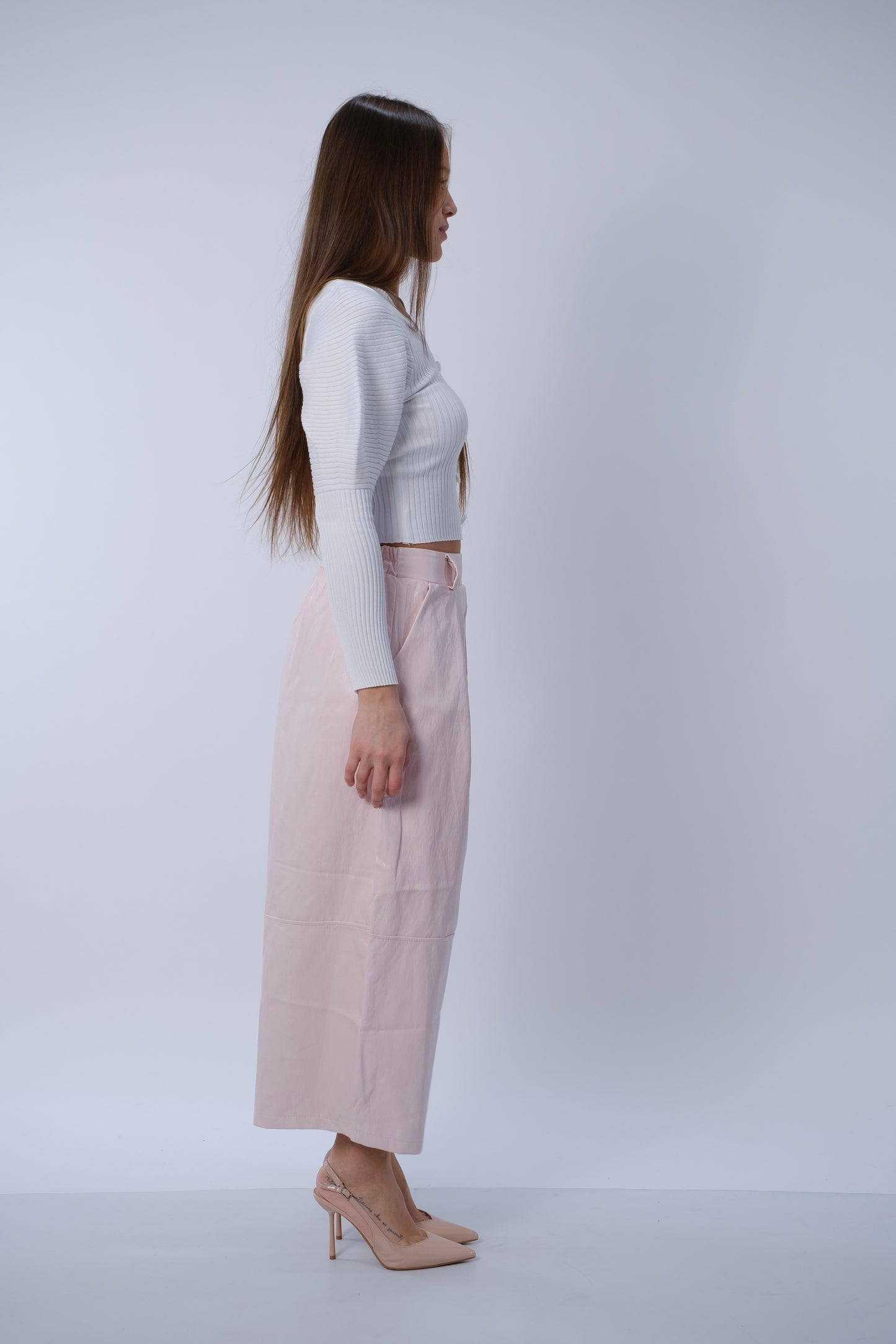 Pantalone ballon fit in eco-pelle