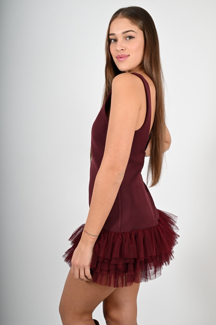 Mini abito con tulle