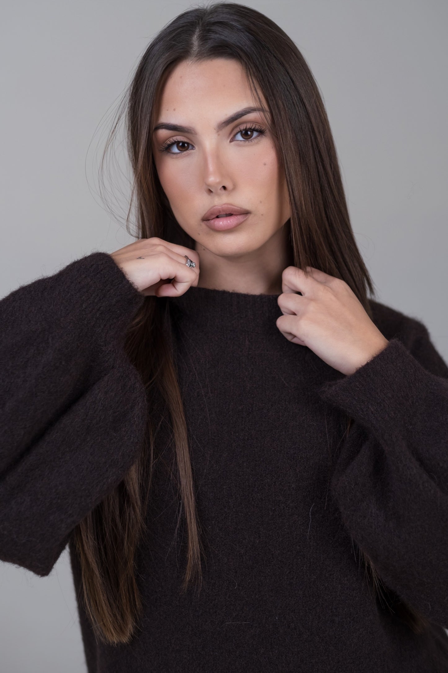 Pullover oversize in misto lana