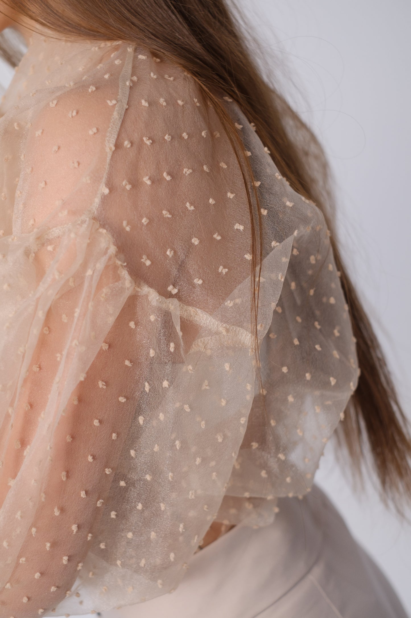 Camicia in tulle a púa