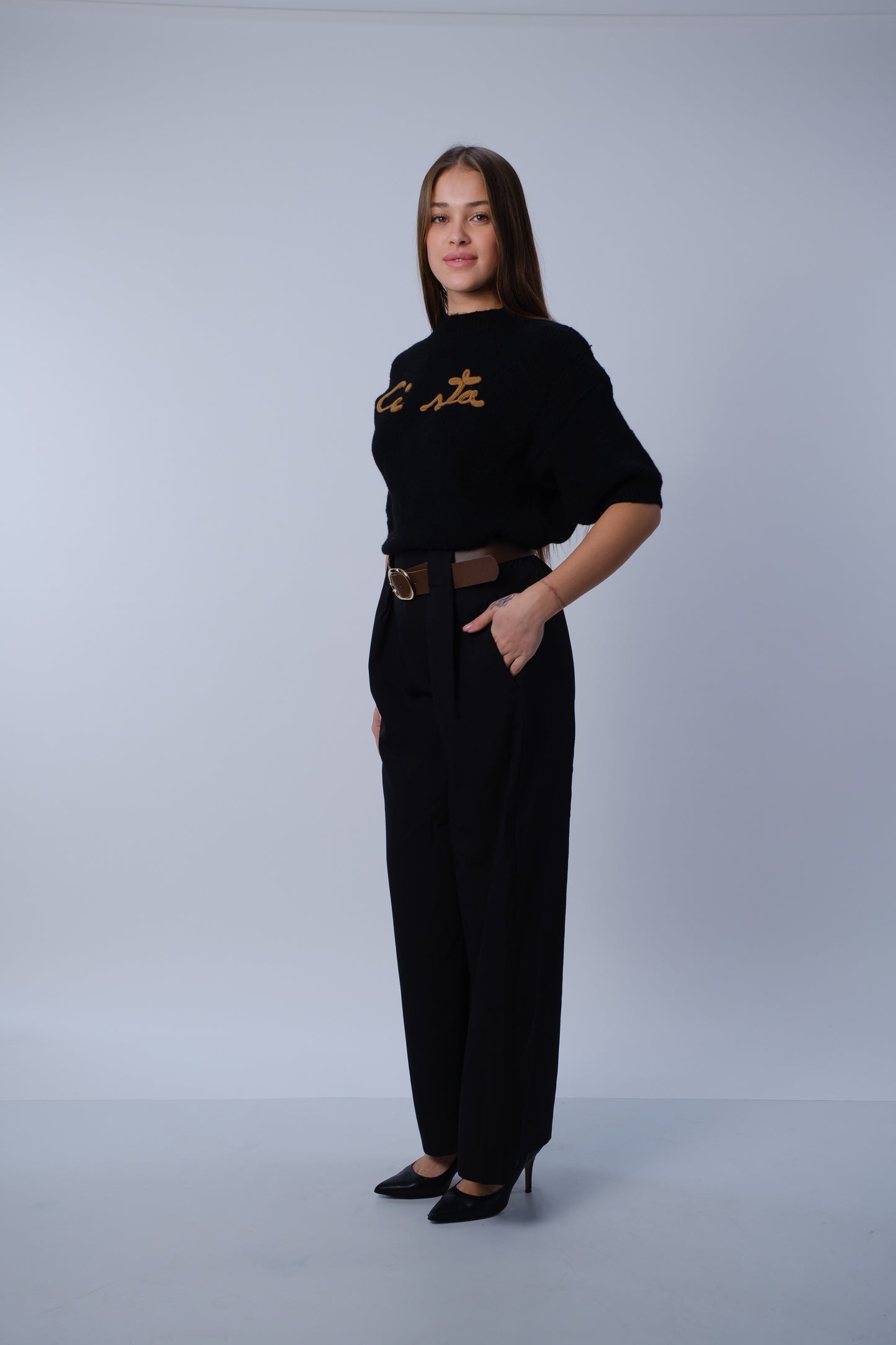 Pantalone morbido con cintura