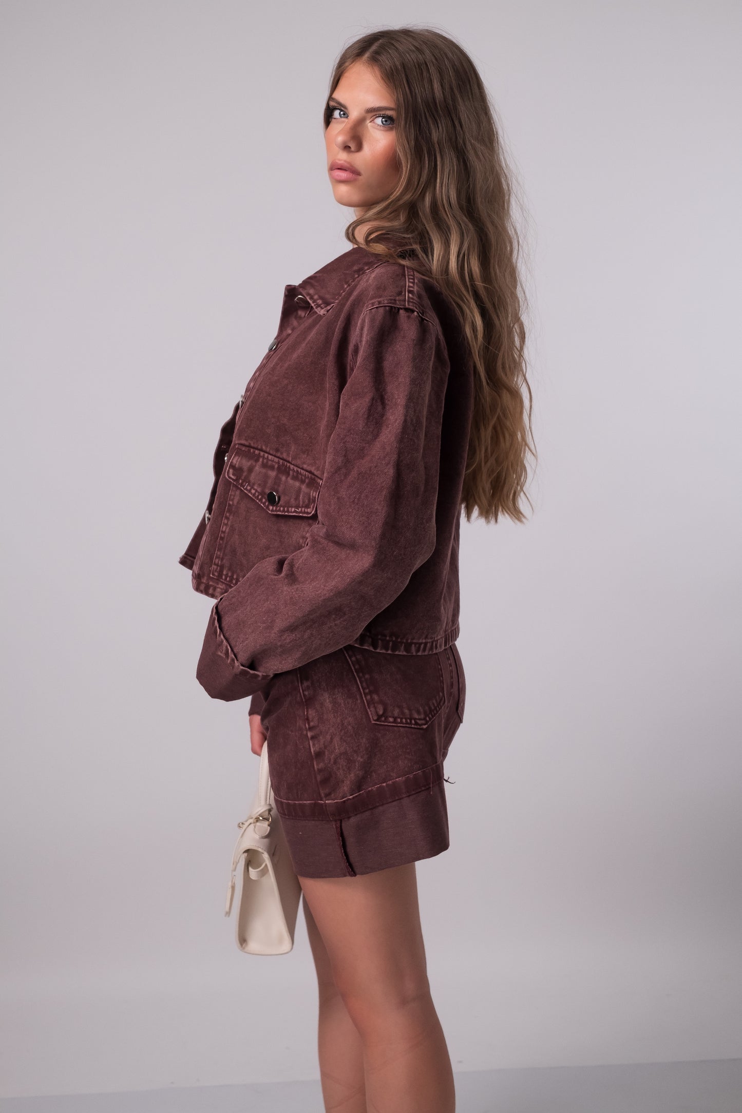CO-ORDER SET DENIM BROWN