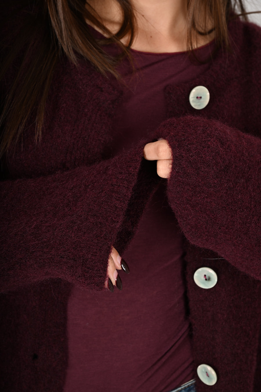 Pullover in maglia con bottoni