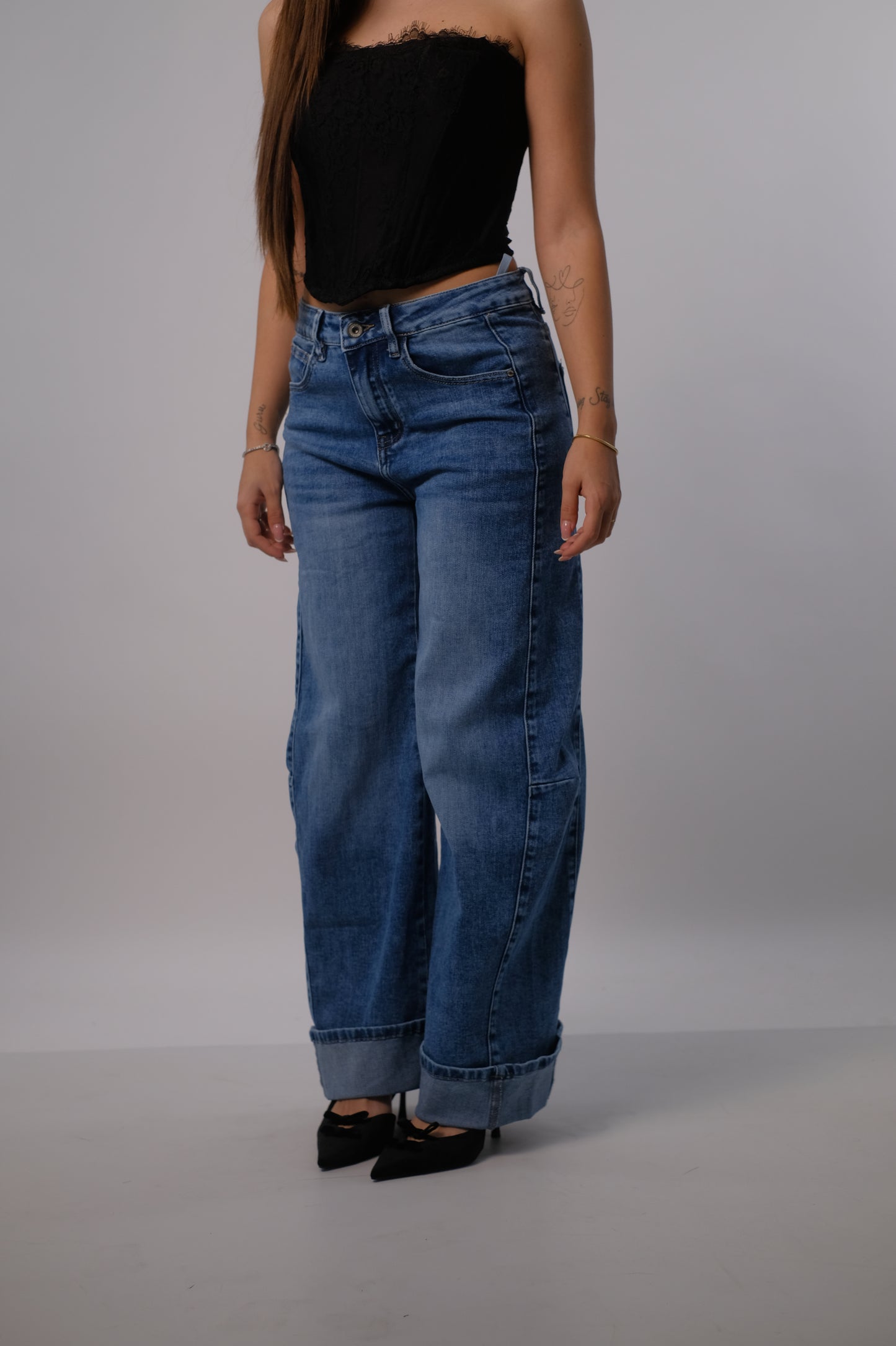Denim mom fit