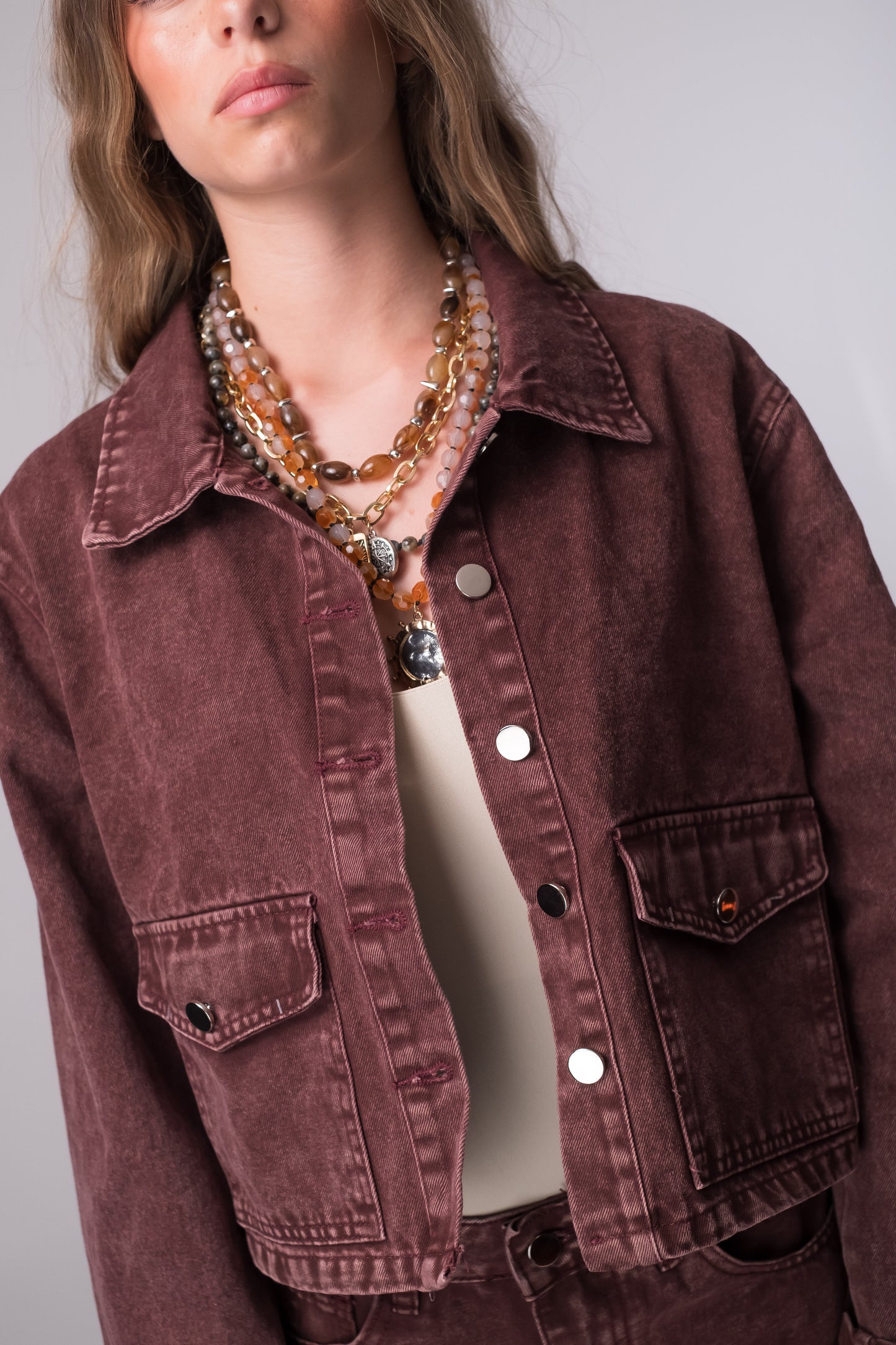 CO-ORDER SET DENIM BROWN