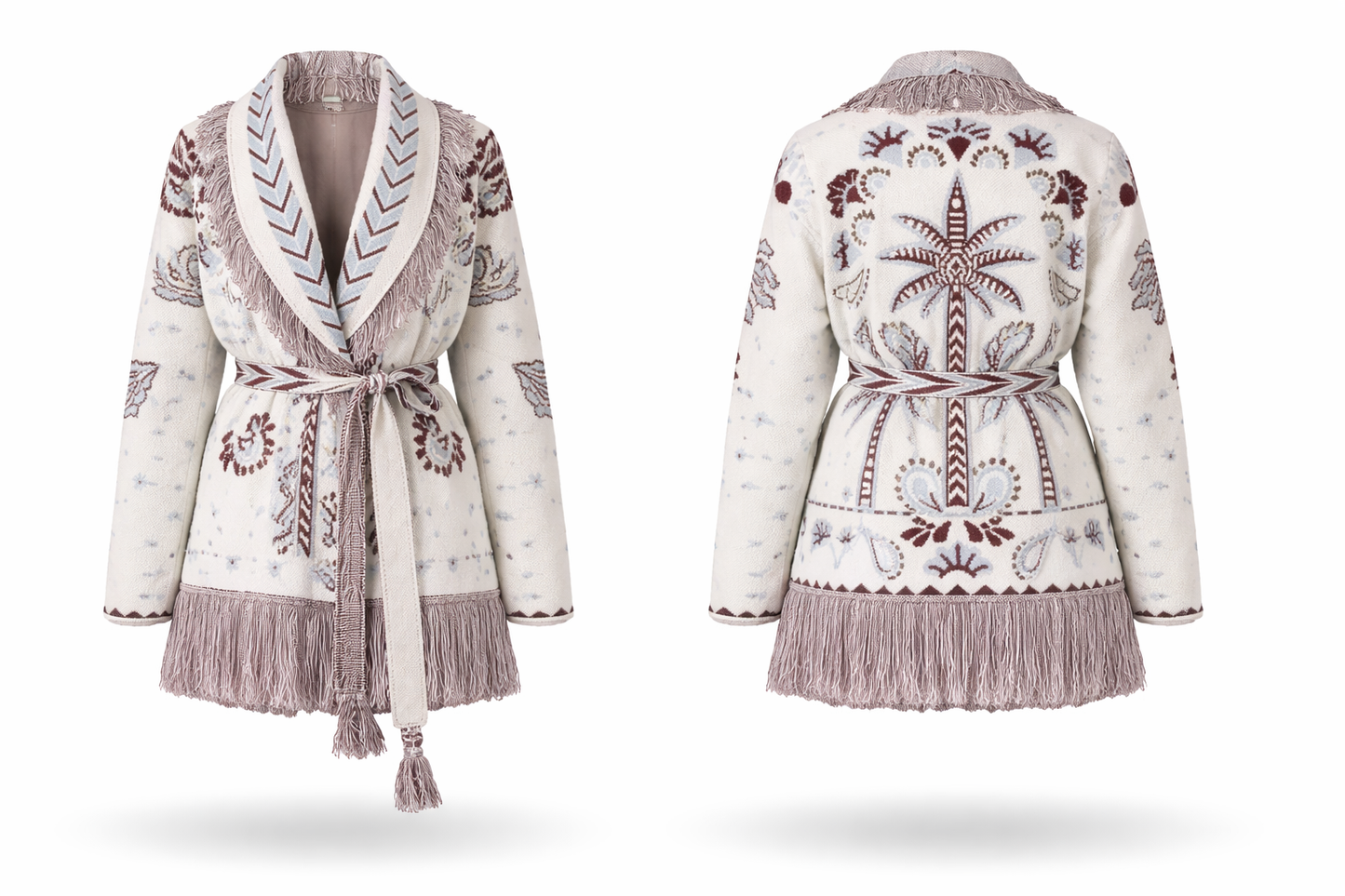 Cardigan misto lana lungo