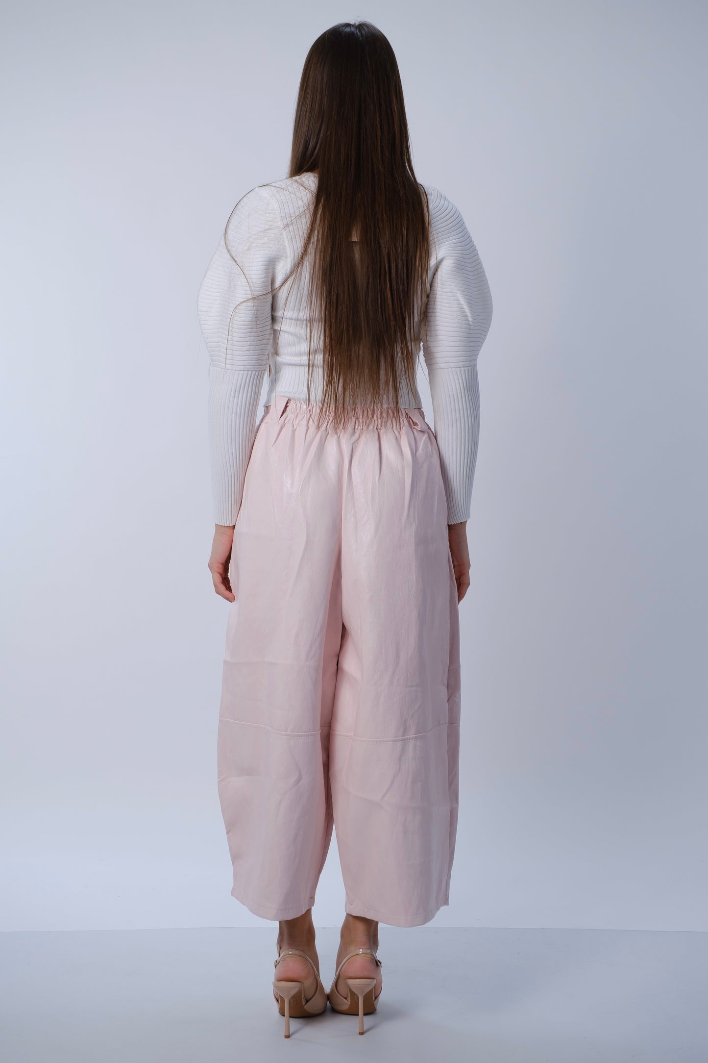 Pantalone ballon fit in eco-pelle