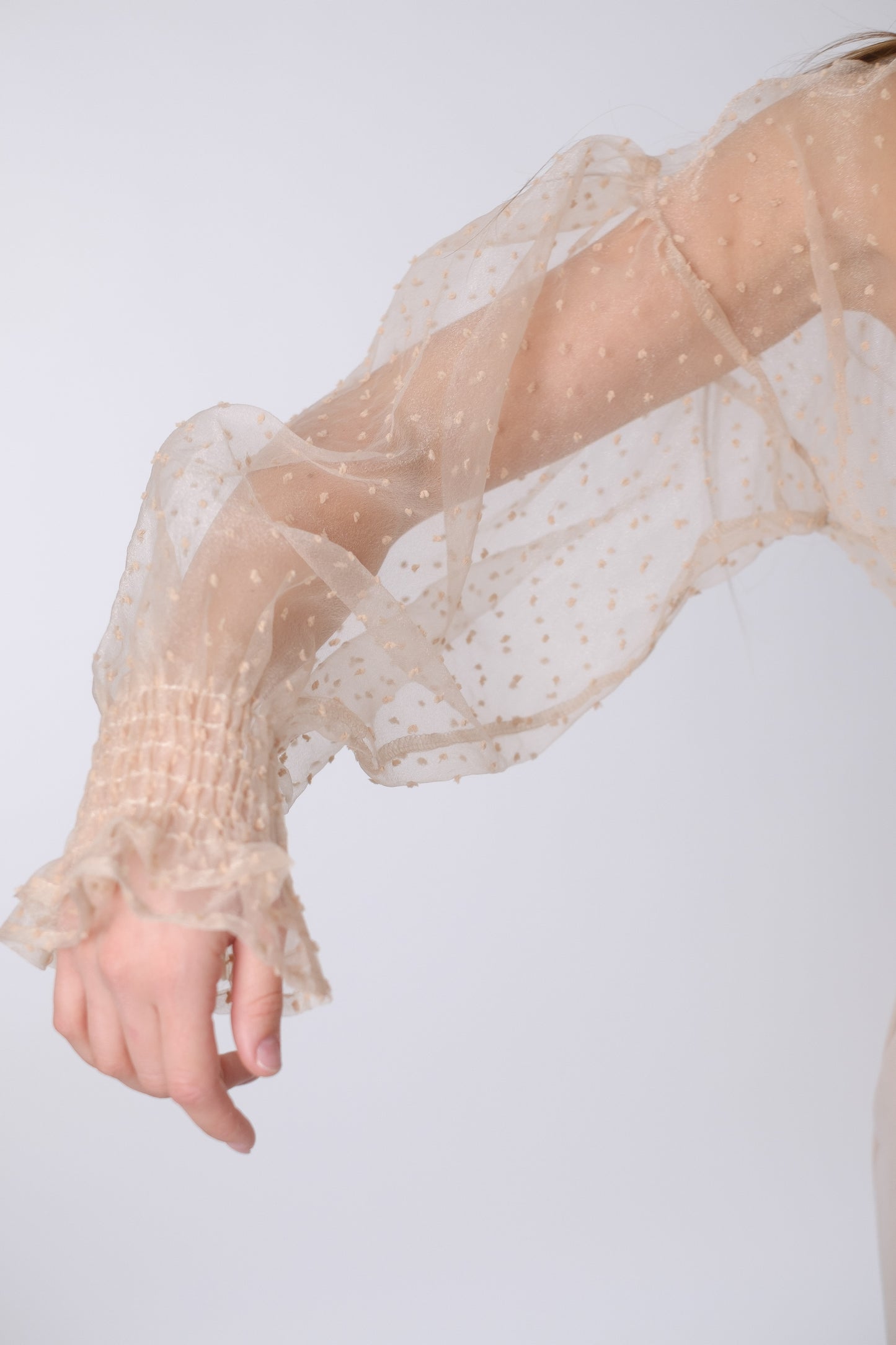 Camicia in tulle a púa