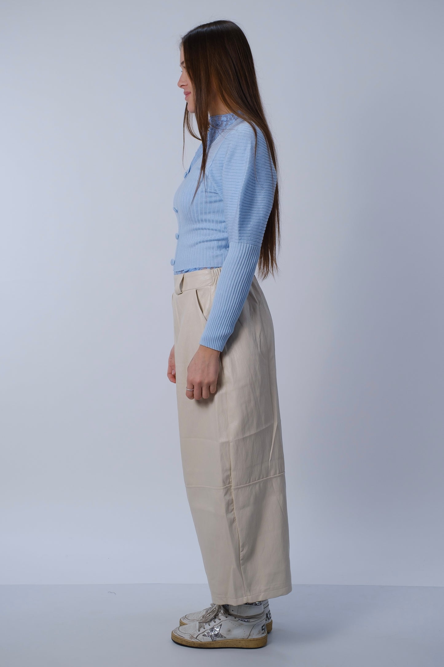 Pantalone ballon fit eco-pelle