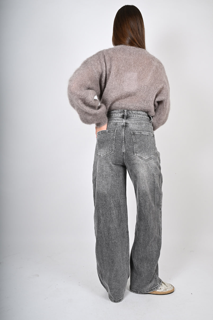 Demin criss cross ballon fit