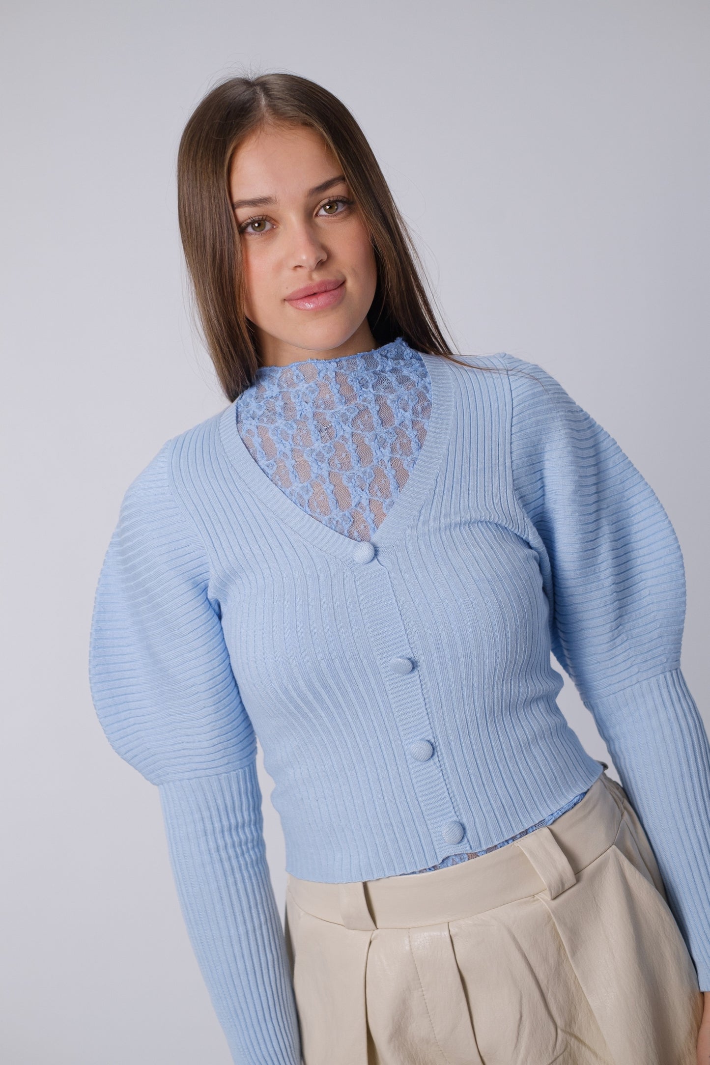 Pullover maniche a palloncino