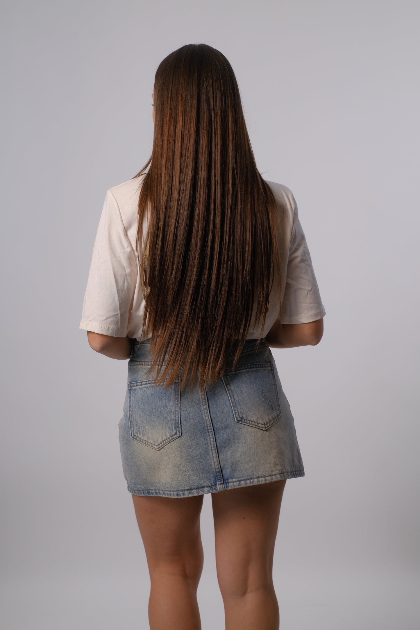 Mini gonna in denim