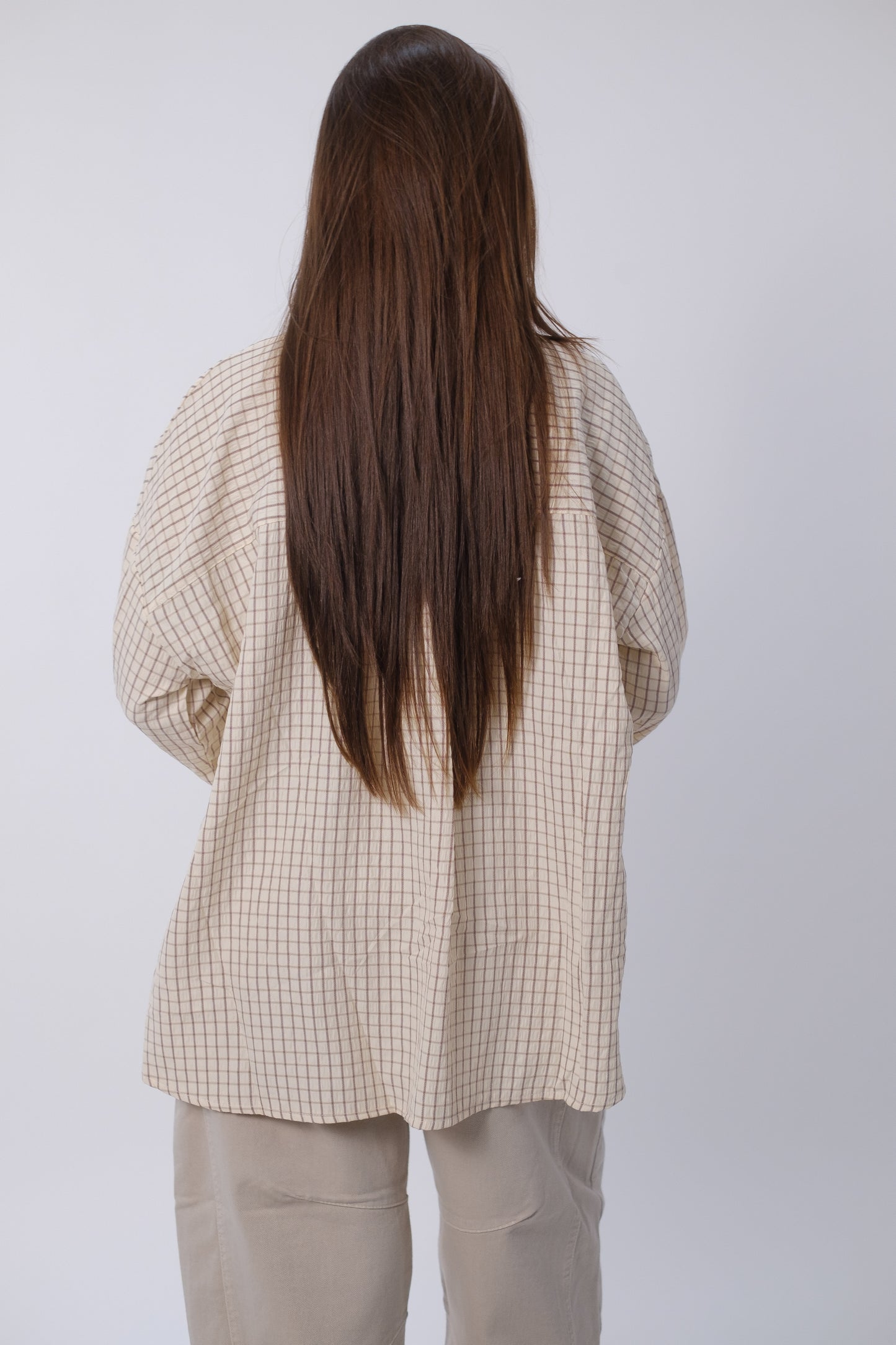 Camicia oversize a quadri