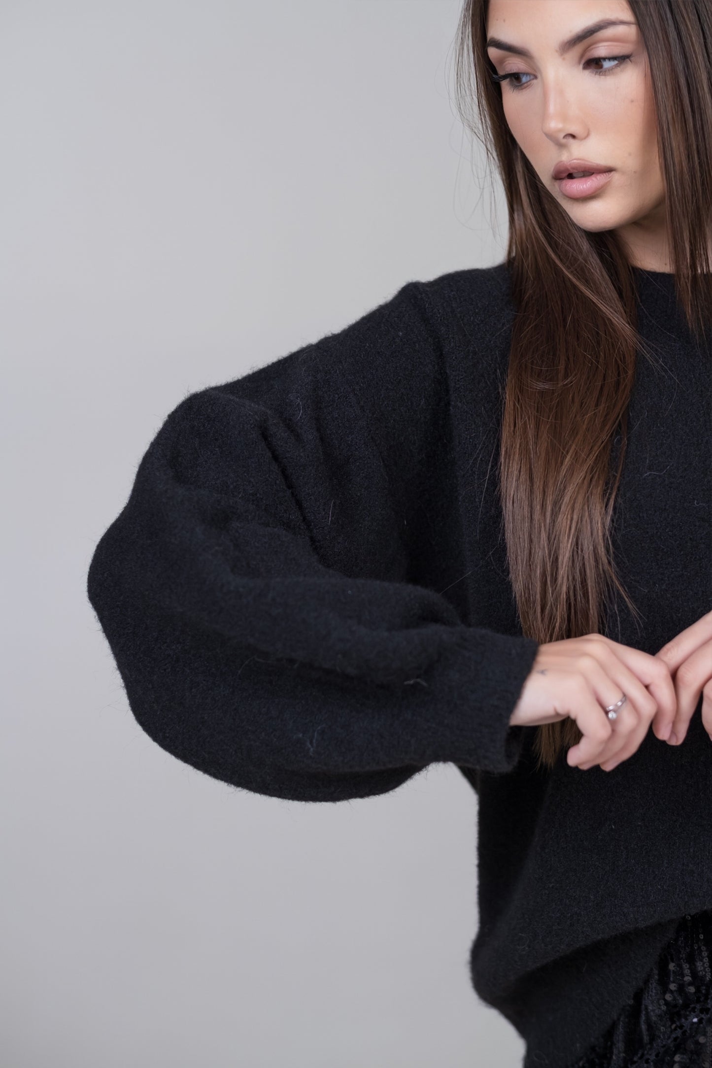 Pullover oversize misto lana