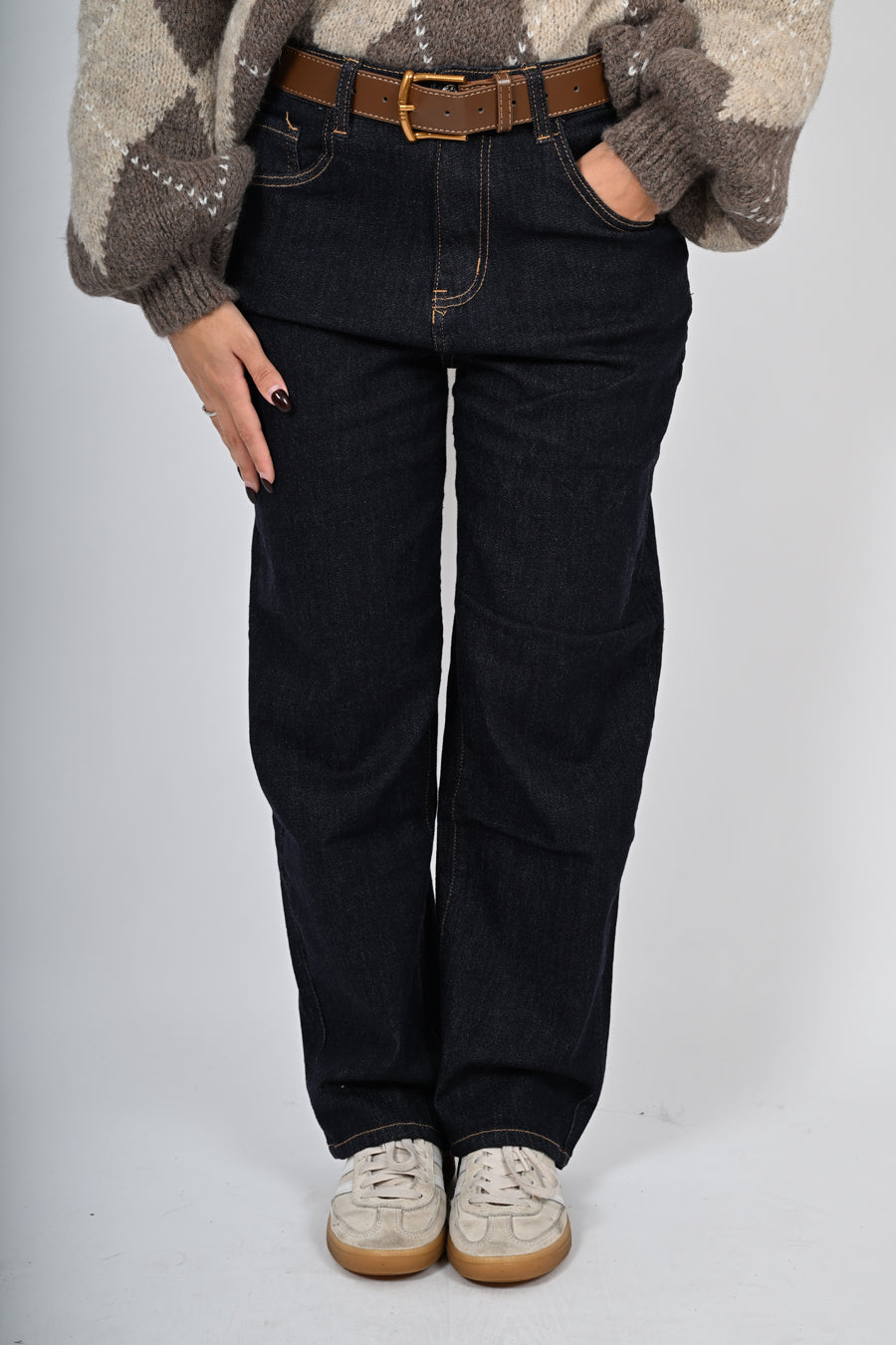 Demin mom fit lavaggio scuro