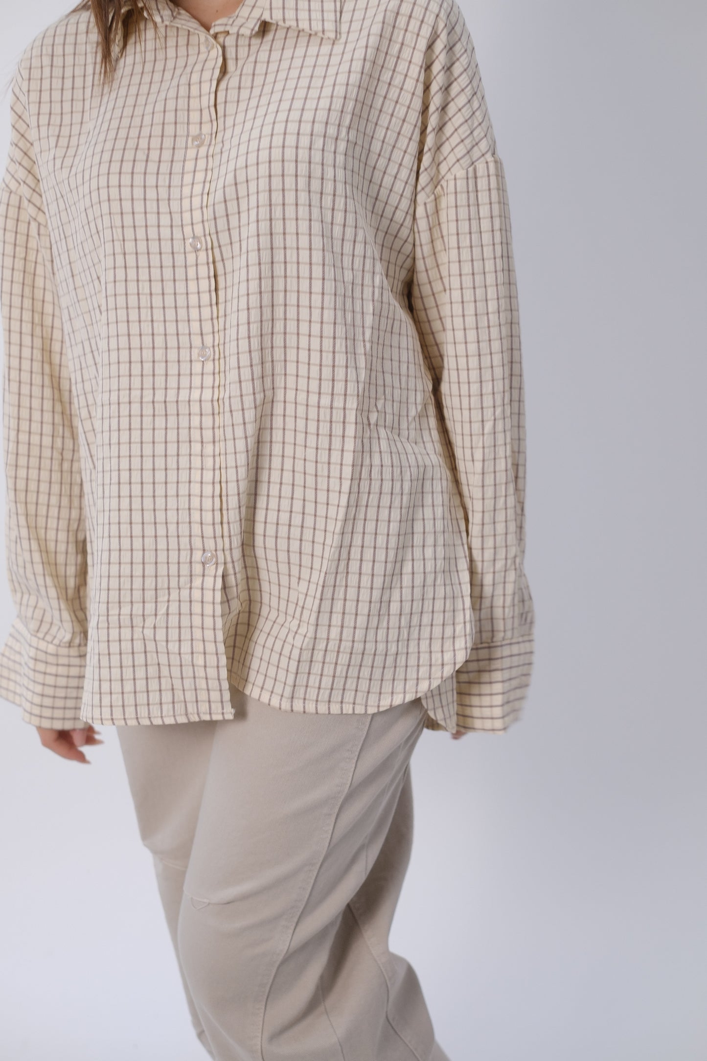 Camicia oversize a quadri