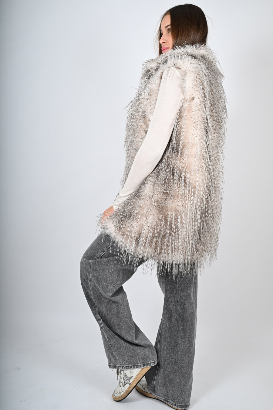 Gilet in eco-pelliccia