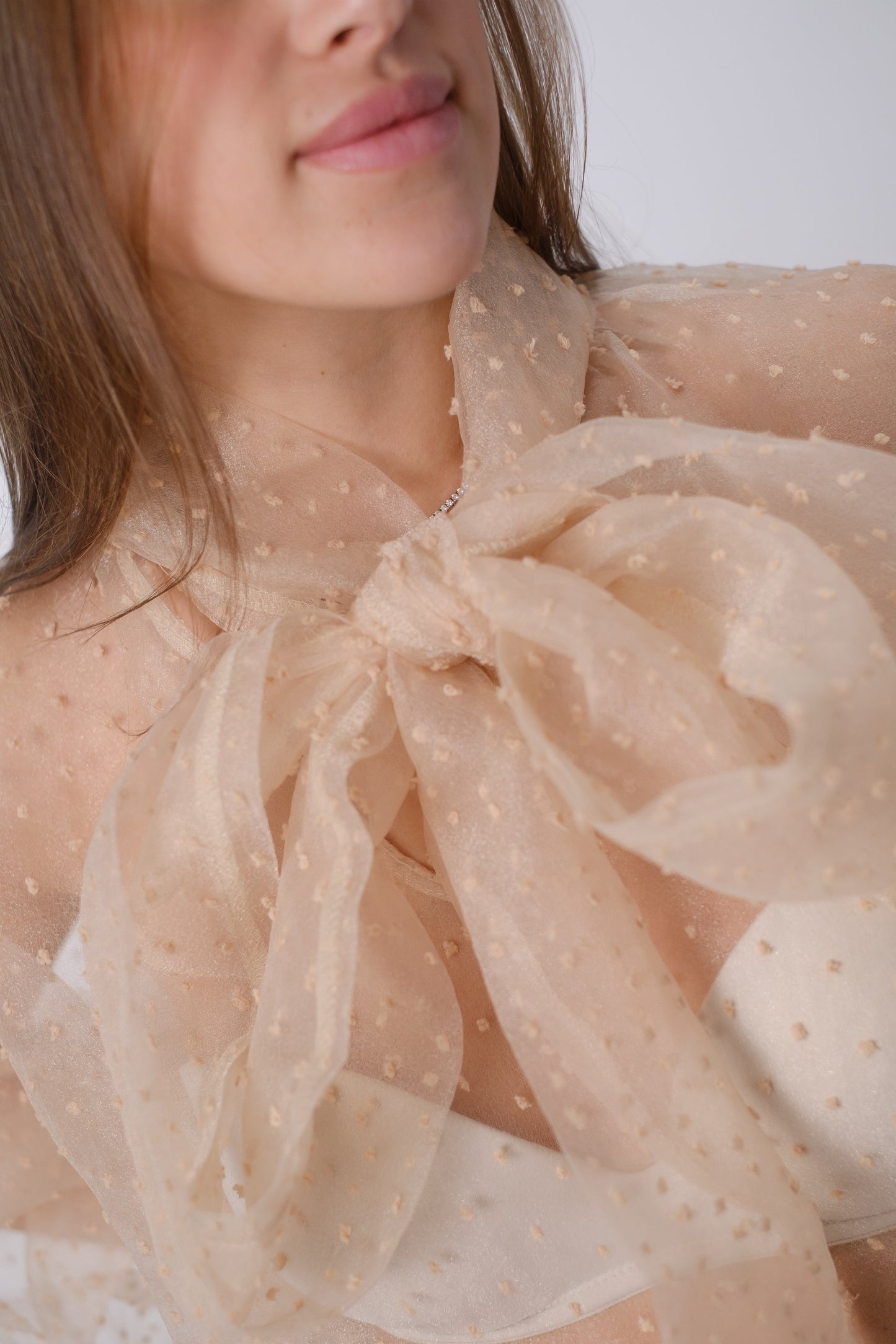 Camicia in tulle a púa