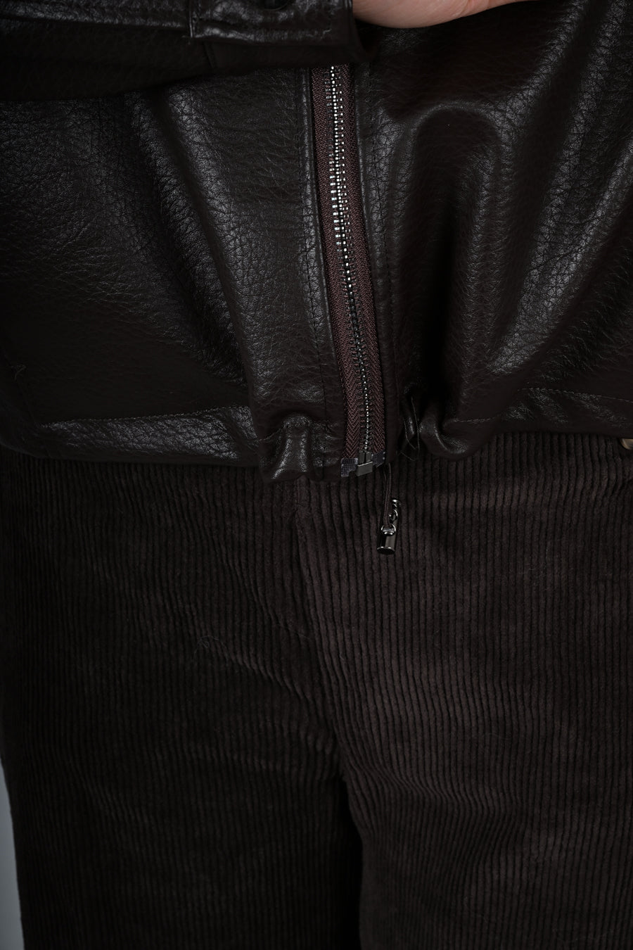 Bomber oversize in eco-pelle