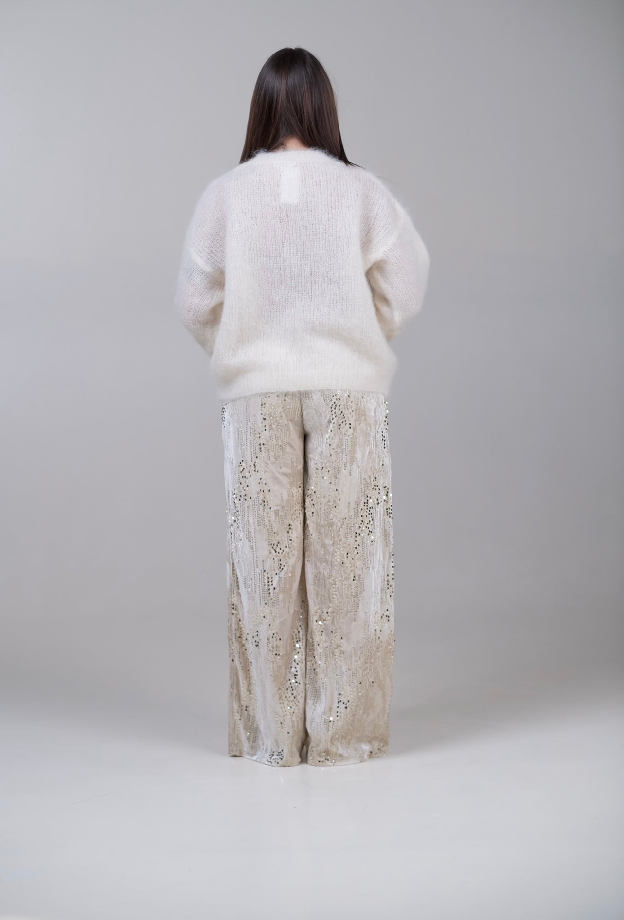 Pantaloni in velluto con paillettes