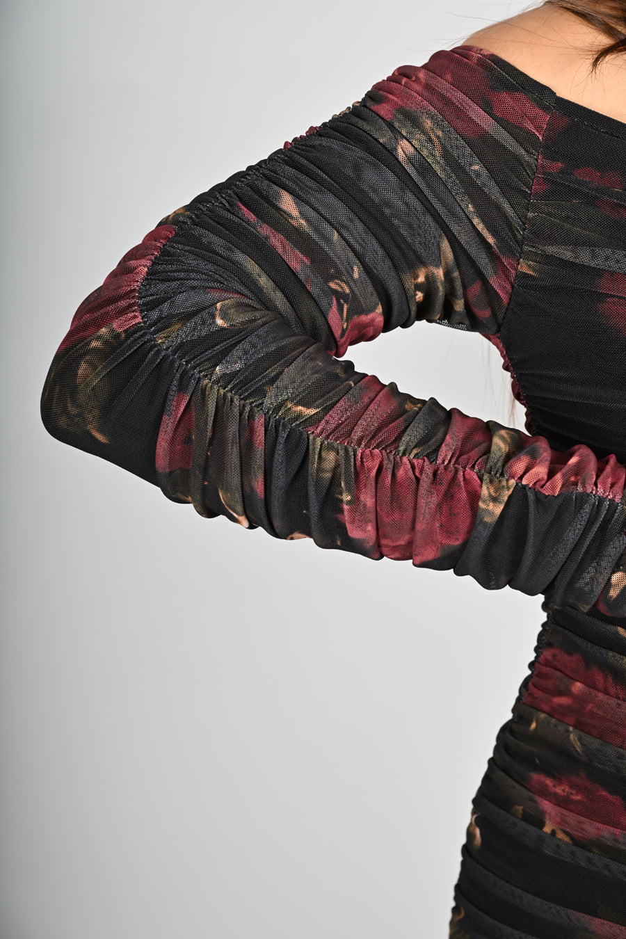 Mini abito in tulle elasticizzato