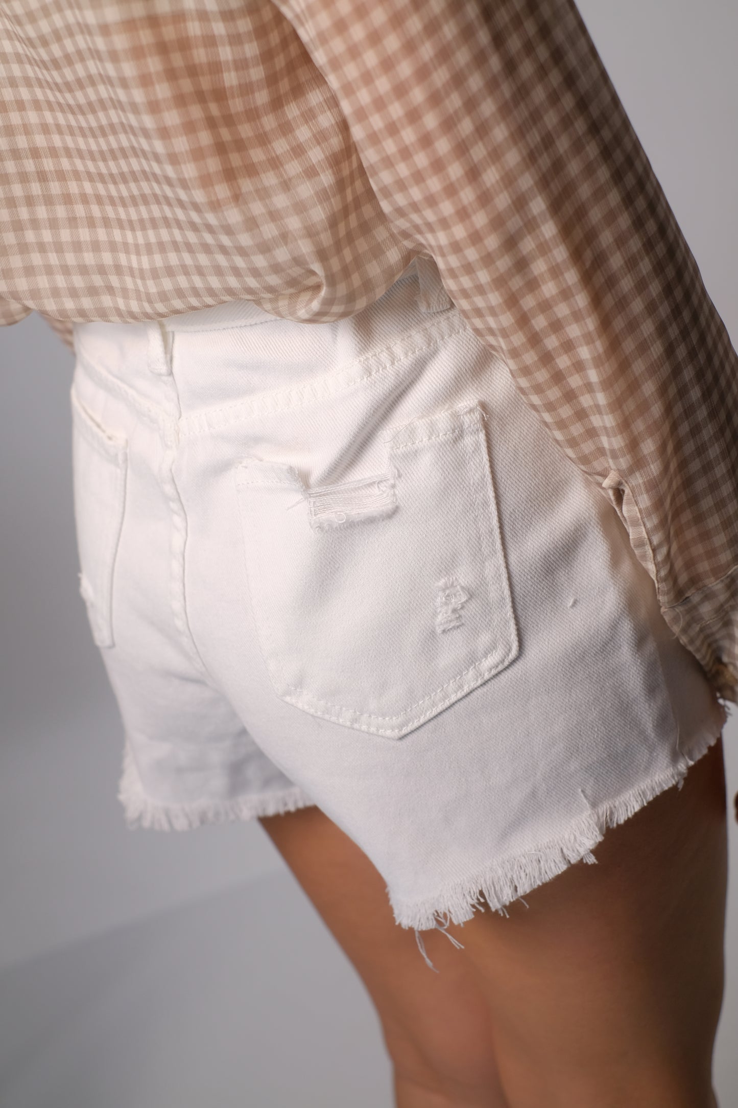 Short denim white