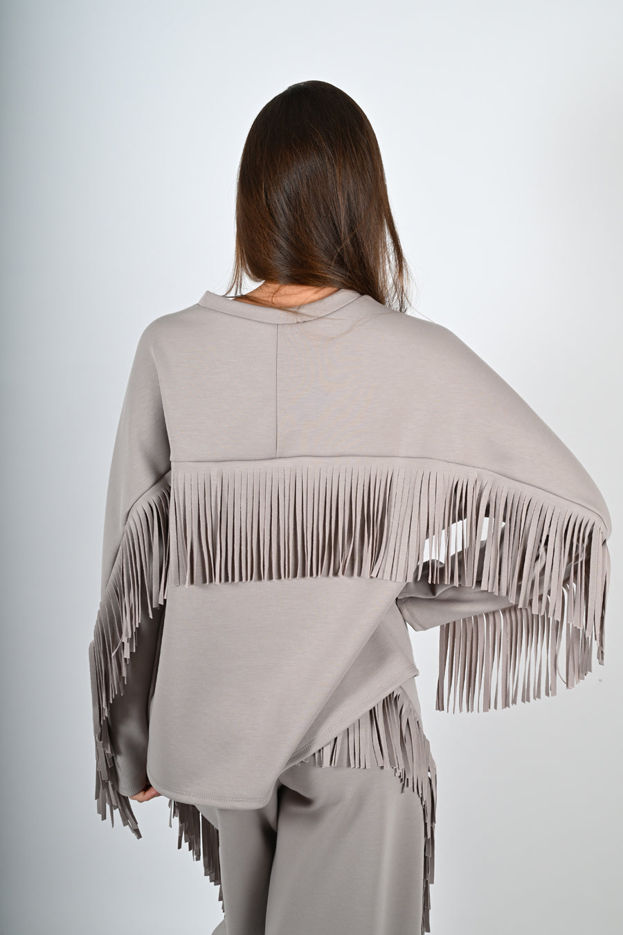 Set coordinato tuta frange